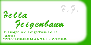 hella feigenbaum business card